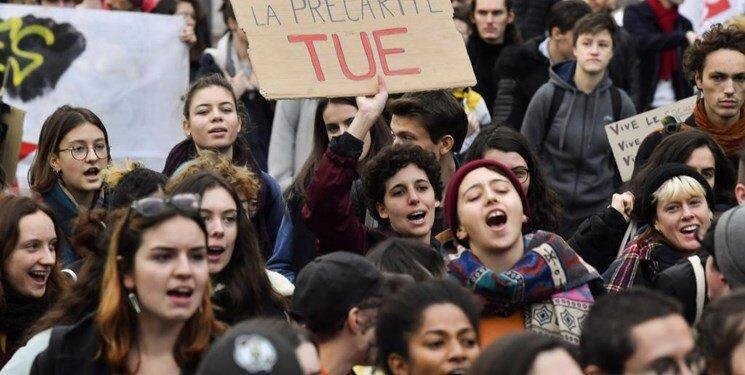 اعتراض دانشجویان فرانسوی به بودجه ندادن دولت به دانشگاه ها